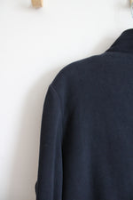 Abercrombie & Fitch Black Sherpa Lined Button Down Jacket | XL