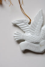 Avon 1981 Christmas Remembrance Ceramic Dove Ornament