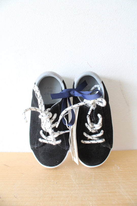 NEW Janie & Jack Black Sneakers | Size 8