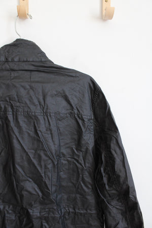 Claiborne Black Linen Blend Lightweight Jacket | M