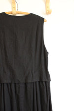 NEW Tahari Black Linen Blend Dress | L