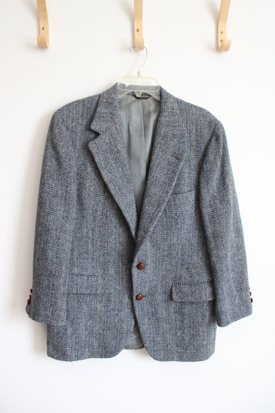 Saks Fifth Avenue Kenneth McLeod Harris Tweed Gray Blazer | 42