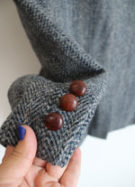 Saks Fifth Avenue Kenneth McLeod Harris Tweed Gray Blazer | 42
