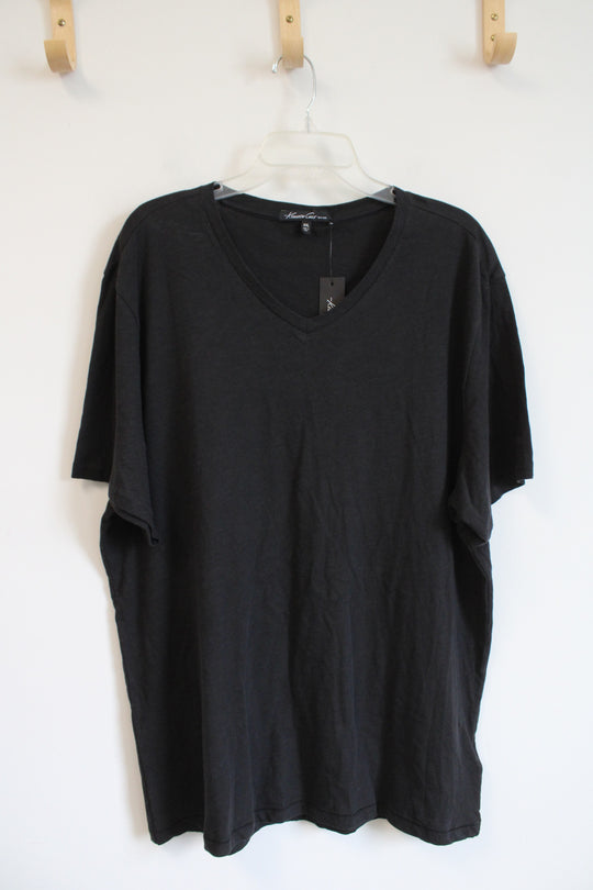 NEW Kenneth Cole Black V-Neck Shirt | XXL