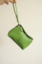 Coach Green Leather Y2K Small Purse/Wallet