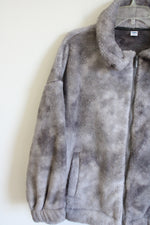 Old Navy Gray Sherpa Zip Up Jacket | S
