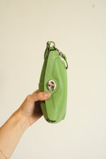 Coach Green Leather Y2K Small Purse/Wallet