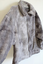 Old Navy Gray Sherpa Zip Up Jacket | S