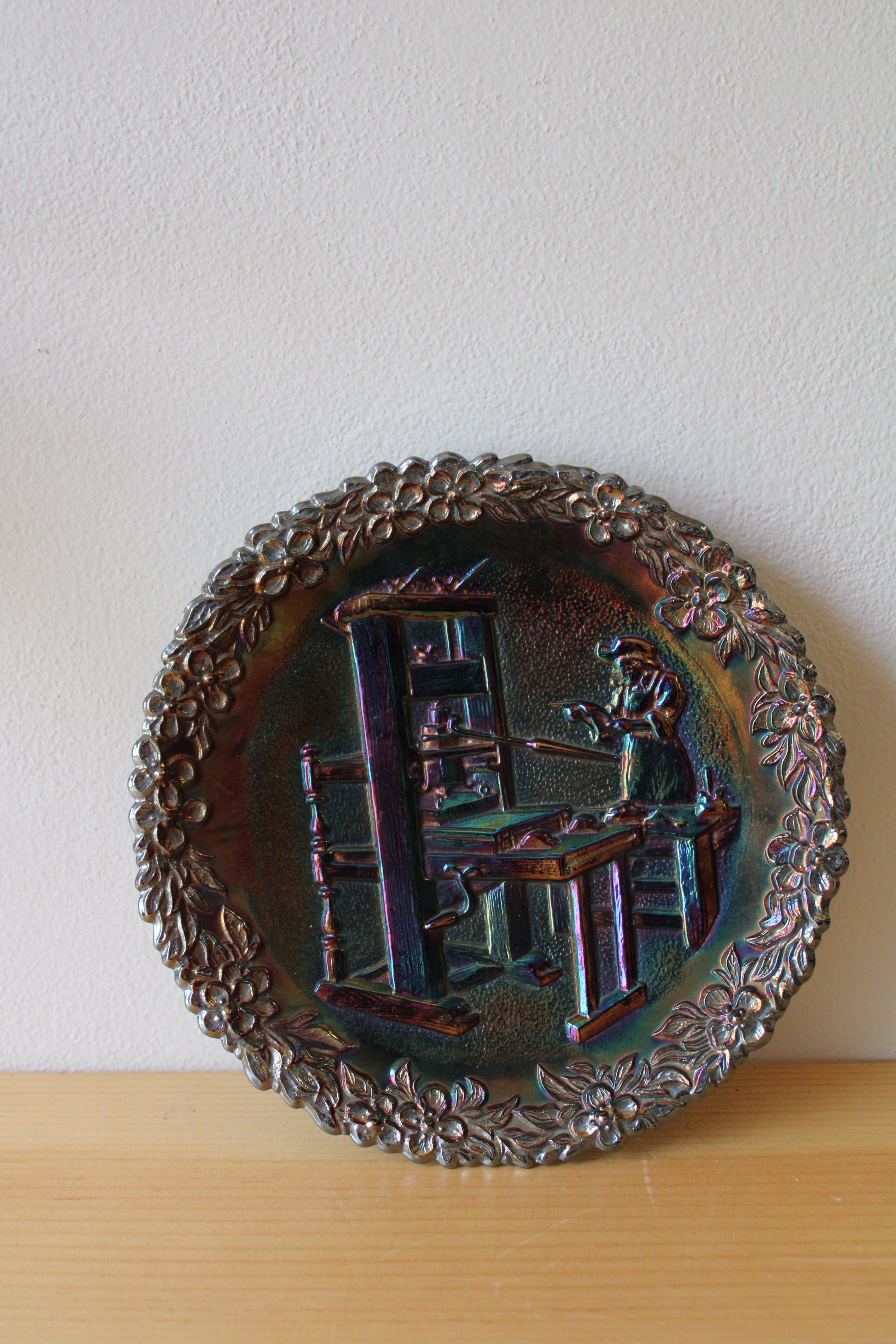 Fenton 1971 Annual Series Of Collector's Plates Printing Press Plate