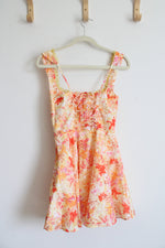 NEW Saints & Secrets Orange & Yellow Floral Drop Waist Dress | S