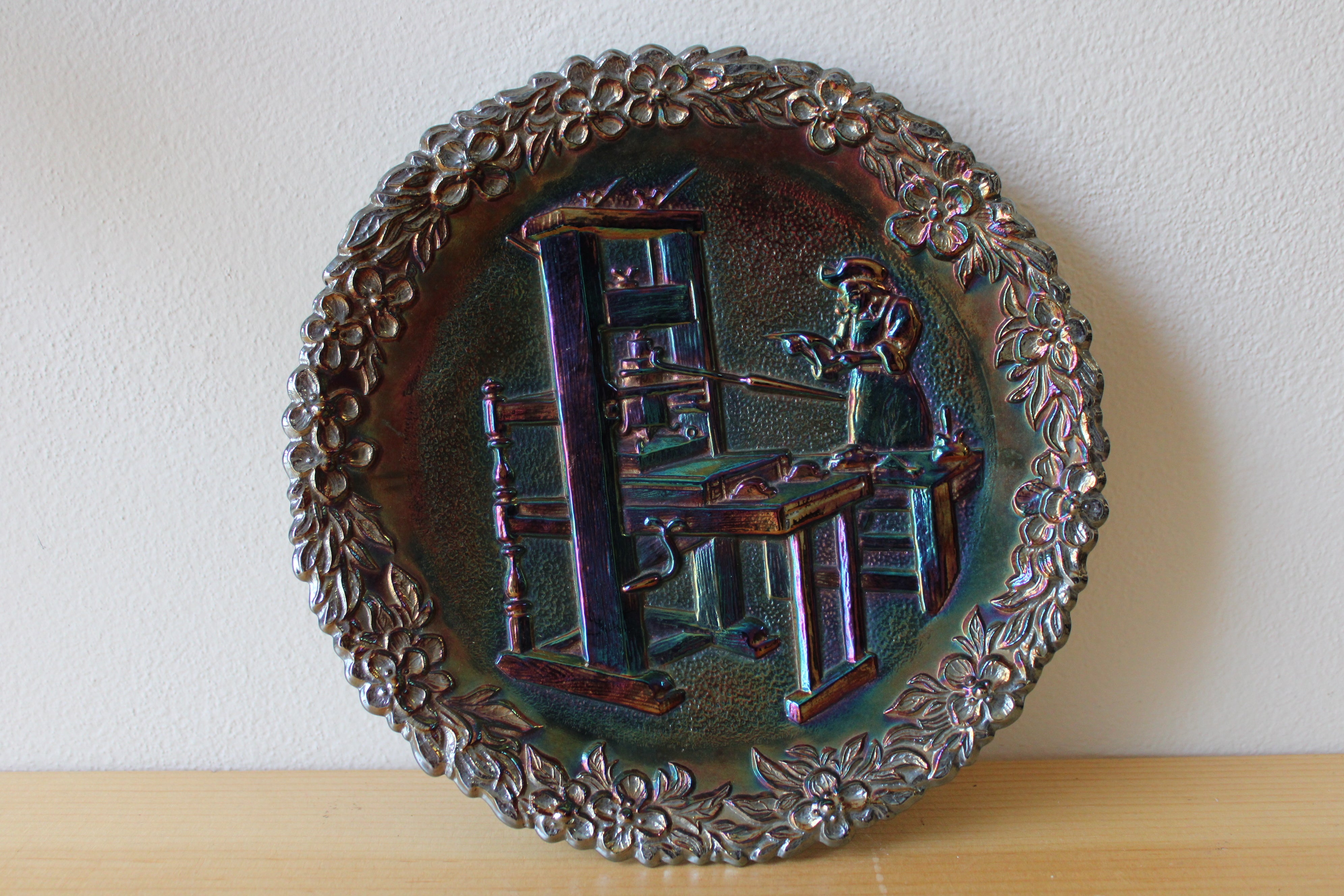 Fenton 1971 Annual Series Of Collector's Plates Printing Press Plate