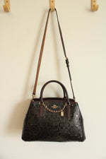 Coach Small Margot Embossed Signature Patent Leather Carryall Purse