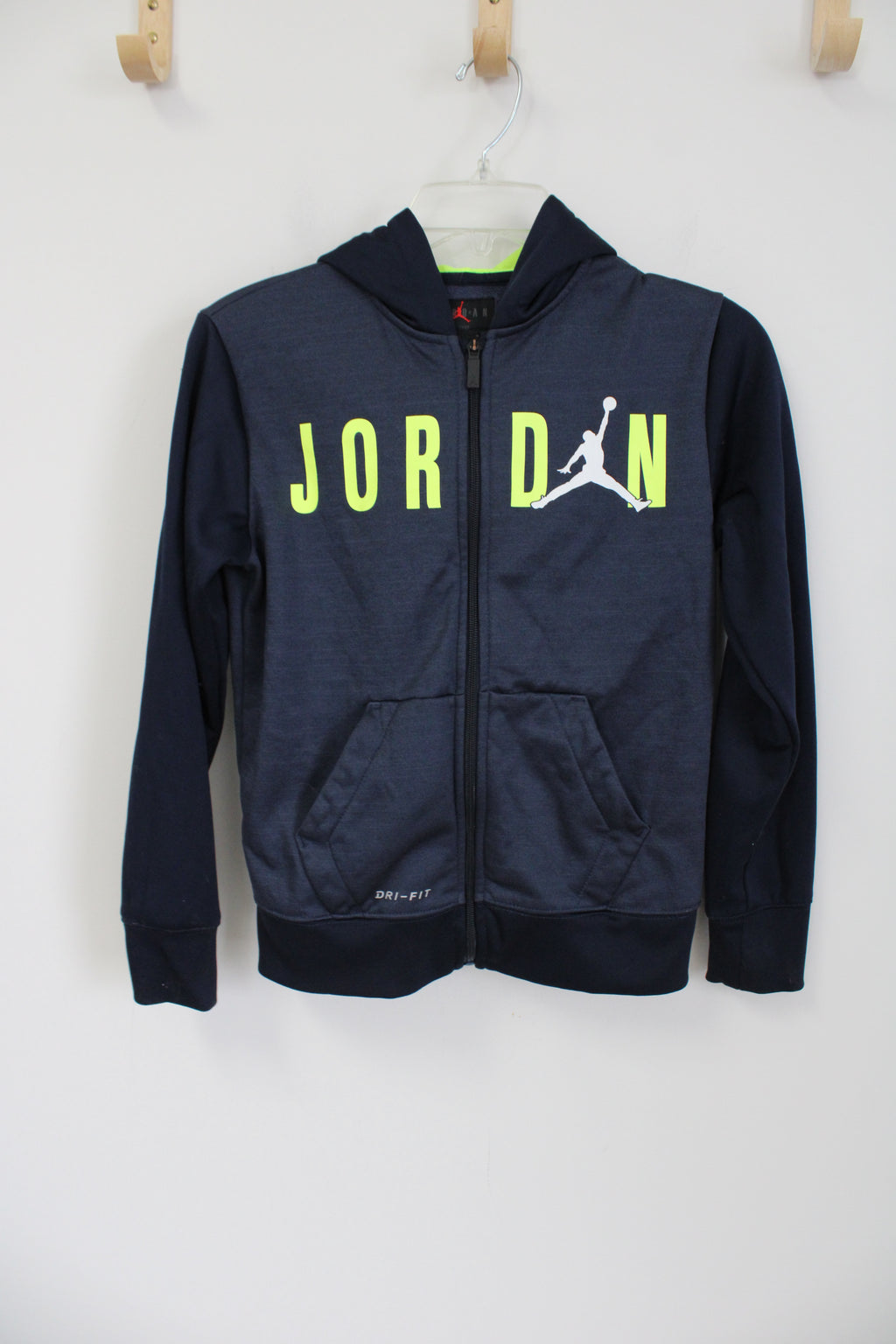Air Jordan Blue Fleece Lined Zip Up Hoodie | Youth M (10/12)