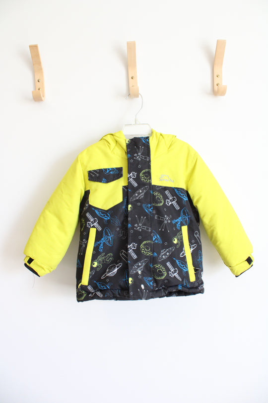 Smonty Yellow & Black Space Winter Coat | Youth 3