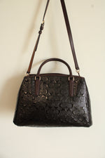 Coach Small Margot Embossed Signature Patent Leather Carryall Purse