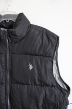 NEW U.S. Polo Assn. Black Puffer Vest | XL