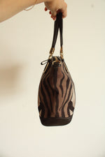 Coach Madison Small Kelsey Green Zebra Print Satchel