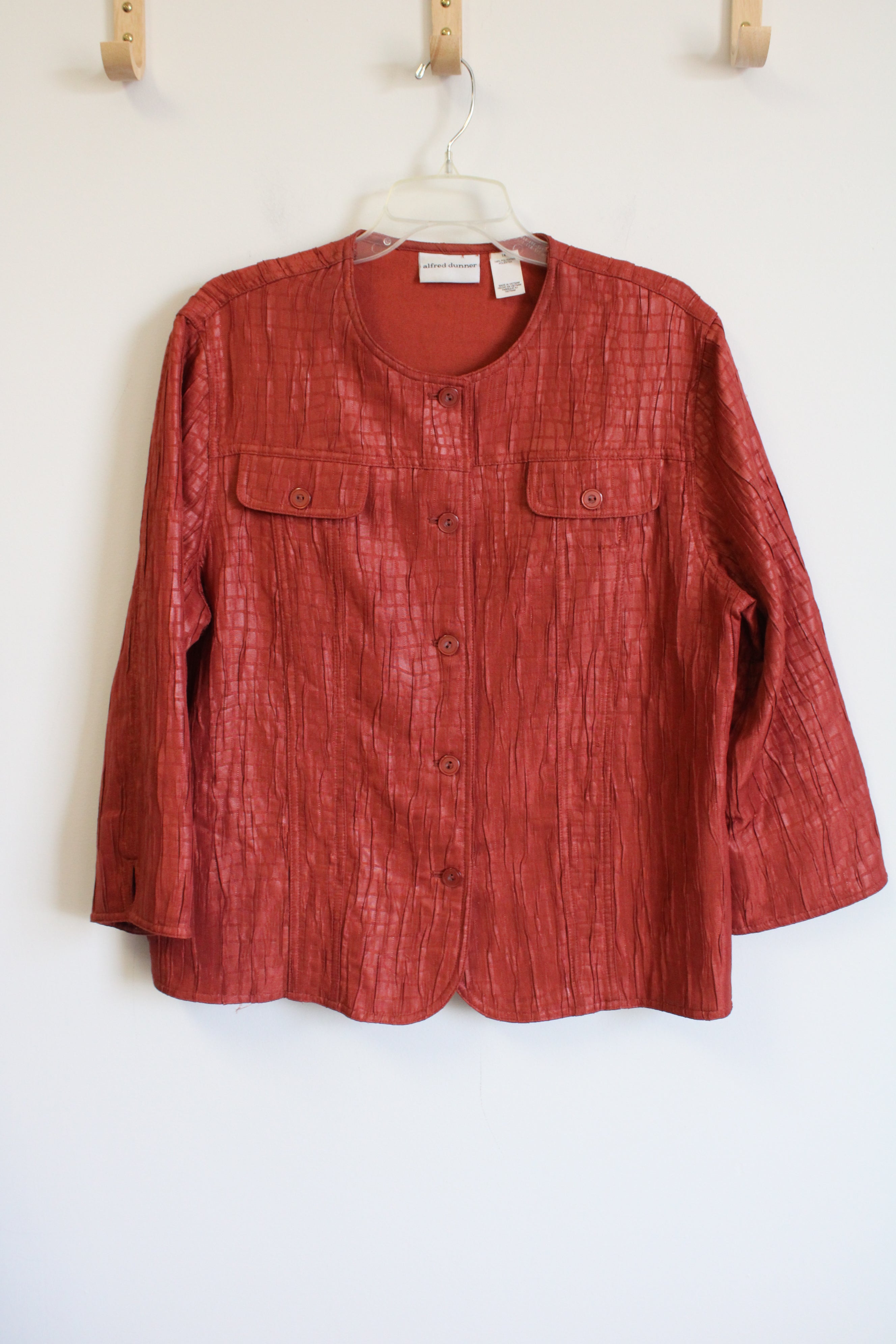 Alfred Dunner Terracotta Orange Light Jacket | 14