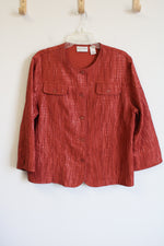 Alfred Dunner Terracotta Orange Light Jacket | 14