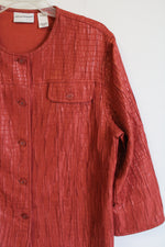 Alfred Dunner Terracotta Orange Light Jacket | 14