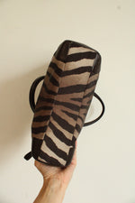 Coach Madison Small Kelsey Green Zebra Print Satchel
