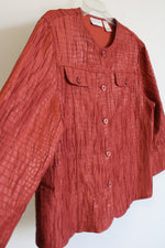 Alfred Dunner Terracotta Orange Light Jacket | 14