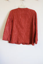 Alfred Dunner Terracotta Orange Light Jacket | 14