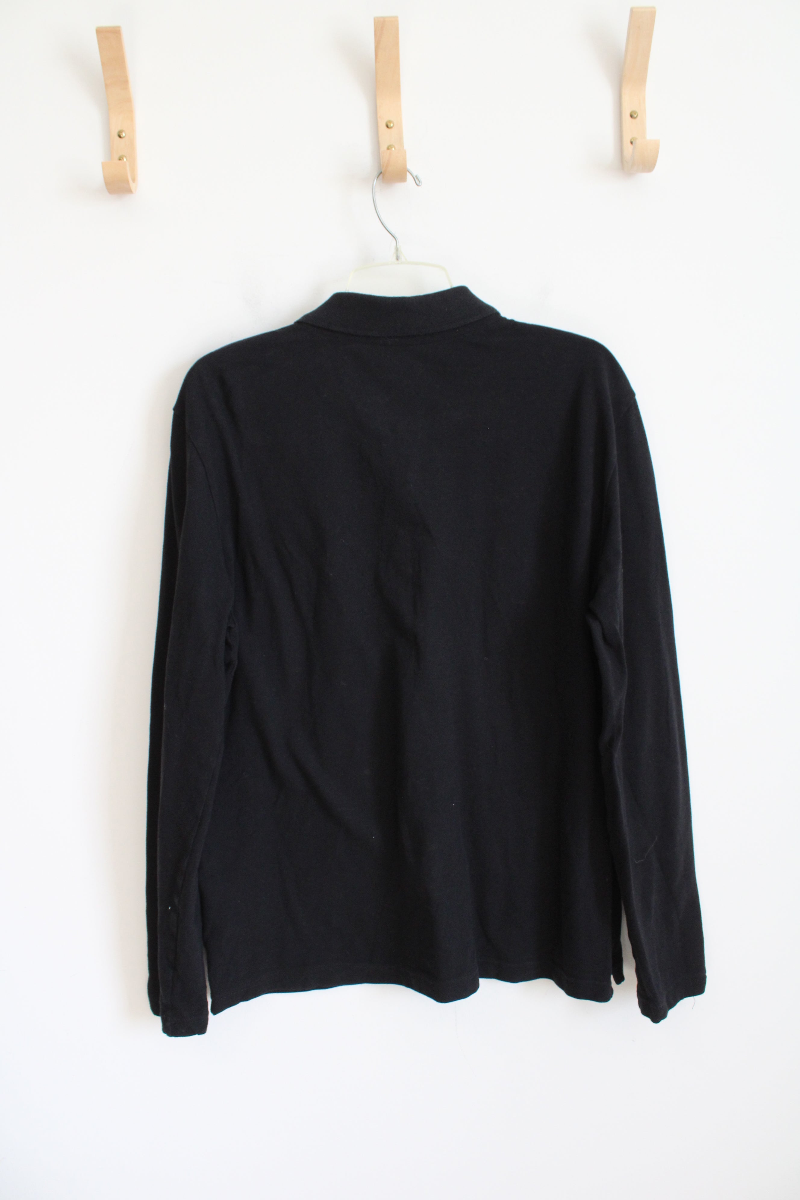 Reebok Black Polo Henley Shirt | L