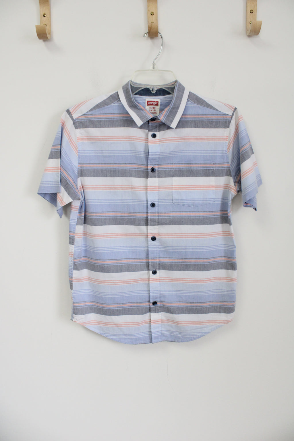 Wrangler Striped Button Down Shirt | Youth XL (14/16)