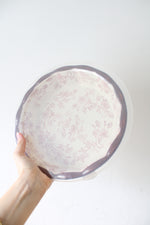 Temp-tations By Tara Ceramic Painted Red Floral Lace 9" Serving Dish