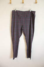 Cuddl Duds ClimateRight Pink and Gray Plaid Leggings | XL