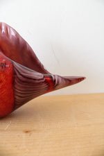 Hand Blown Purple & Orange Glass Conch Shell
