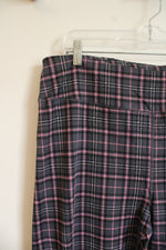 Cuddl Duds ClimateRight Pink and Gray Plaid Leggings | XL