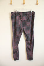 Cuddl Duds ClimateRight Pink and Gray Plaid Leggings | XL