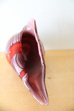 Hand Blown Purple & Orange Glass Conch Shell