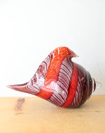 Hand Blown Purple & Orange Glass Conch Shell