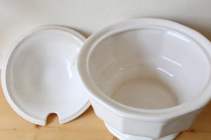 Large White Ceramic Soup Serving Dish