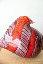 Hand Blown Purple & Orange Glass Conch Shell