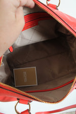Michael Kors Coral Orange Grayson Duffle Satchel Bag