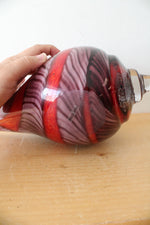 Hand Blown Purple & Orange Glass Conch Shell
