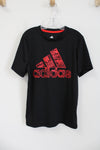 Adidas Black Red Logo Shirt | Youth S (8)