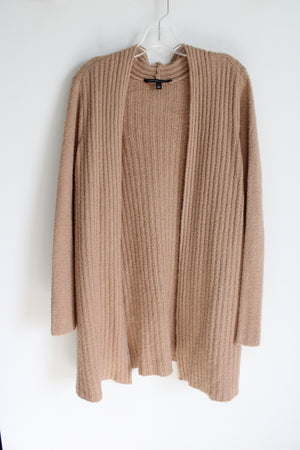 Signature | Studio Light Brown Ribbed Soft Long Cardigan | S