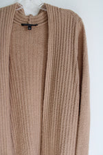 Signature | Studio Light Brown Ribbed Soft Long Cardigan | S