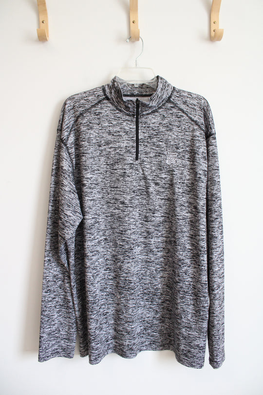 Badger Sport Black & White NWCA 1/4 Zip Lightweight Sweatshirt | 3XL