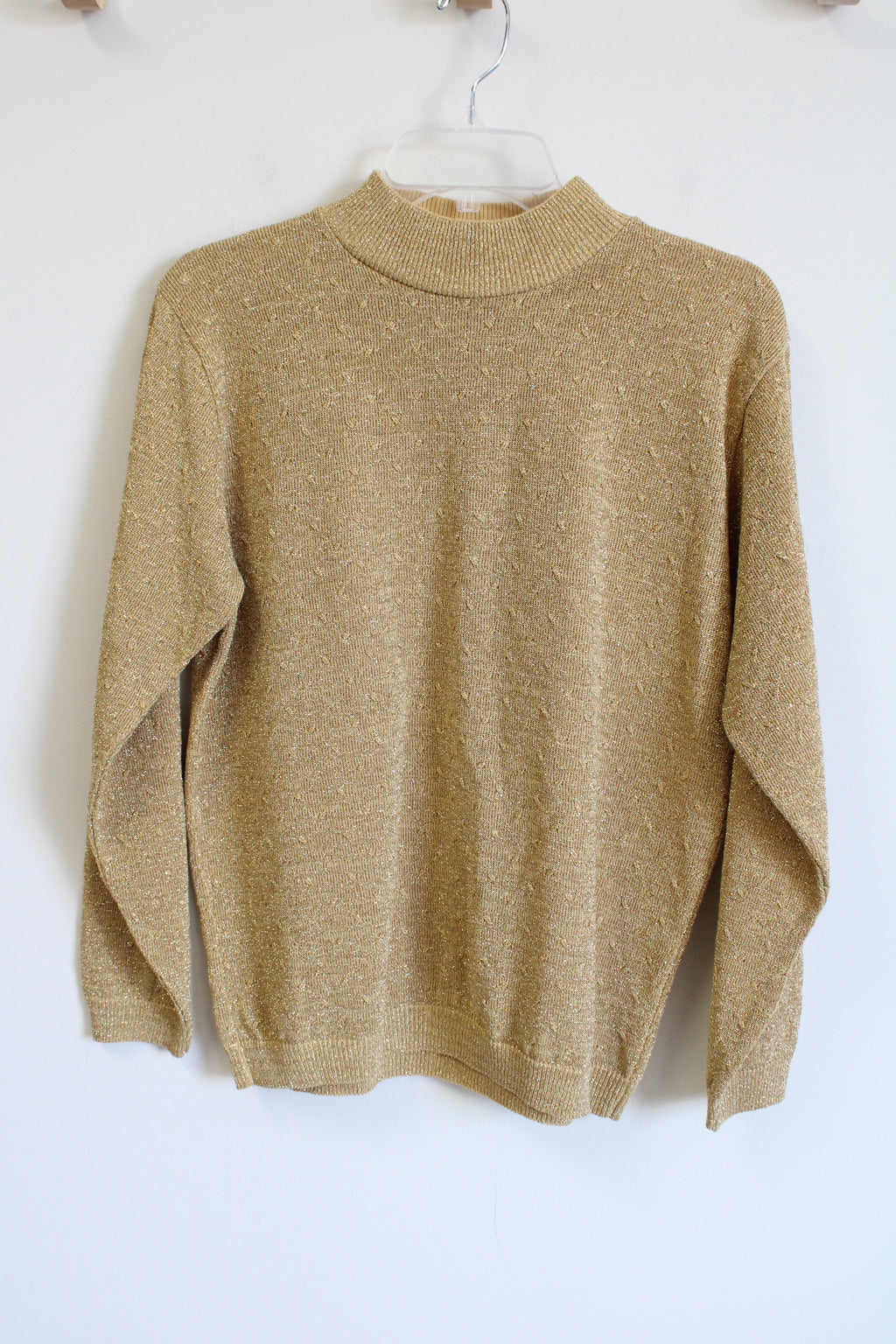 Vintage Alfred Dunner Gold Shimmer Sweater | M