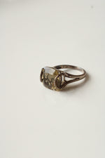 Smokey Quartz Sterling Silver Cushion Stone Ring | Size 10