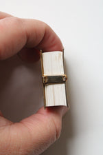 Tiny White Enamel & Gold Bible