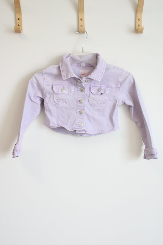 Cat & Jack Light Purple Denim Jacket | Youth XS (4/5)
