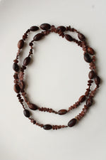 Brown Seed Beaded Necklace