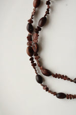 Brown Seed Beaded Necklace